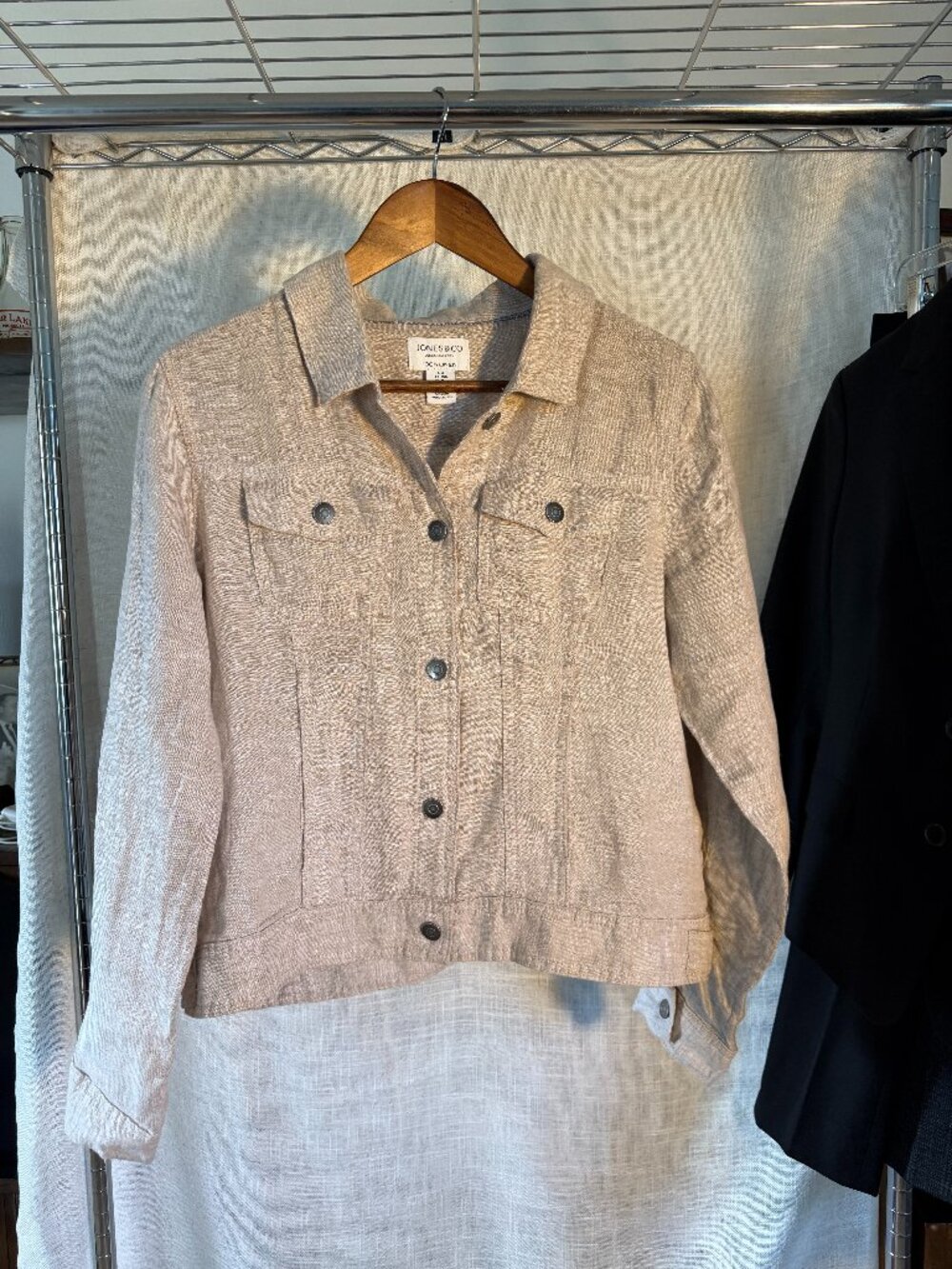 Jones of NY Linen lightweight Beige Jacket M